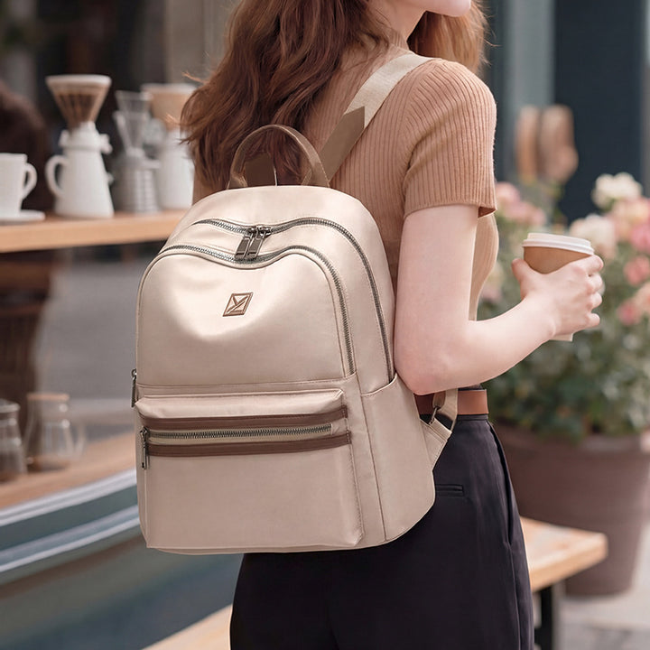 Multi-Compartment Leder Rucksack Karnz