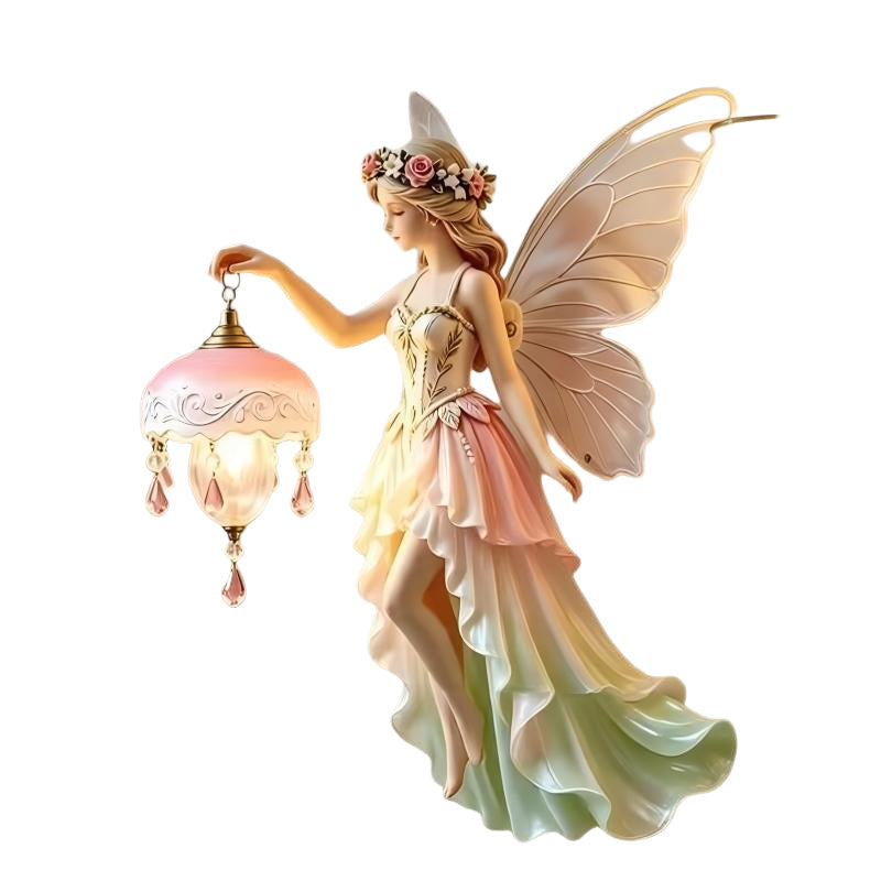 Dekorative Feenfigur mit LED-Licht Karnz