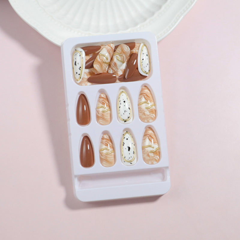 Künstlerisches Marmor Design Press-On Nagel Set Karnz