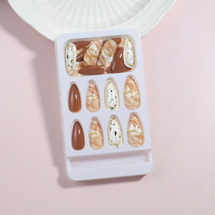 Künstlerisches Marmor Design Press-On Nagel Set Karnz