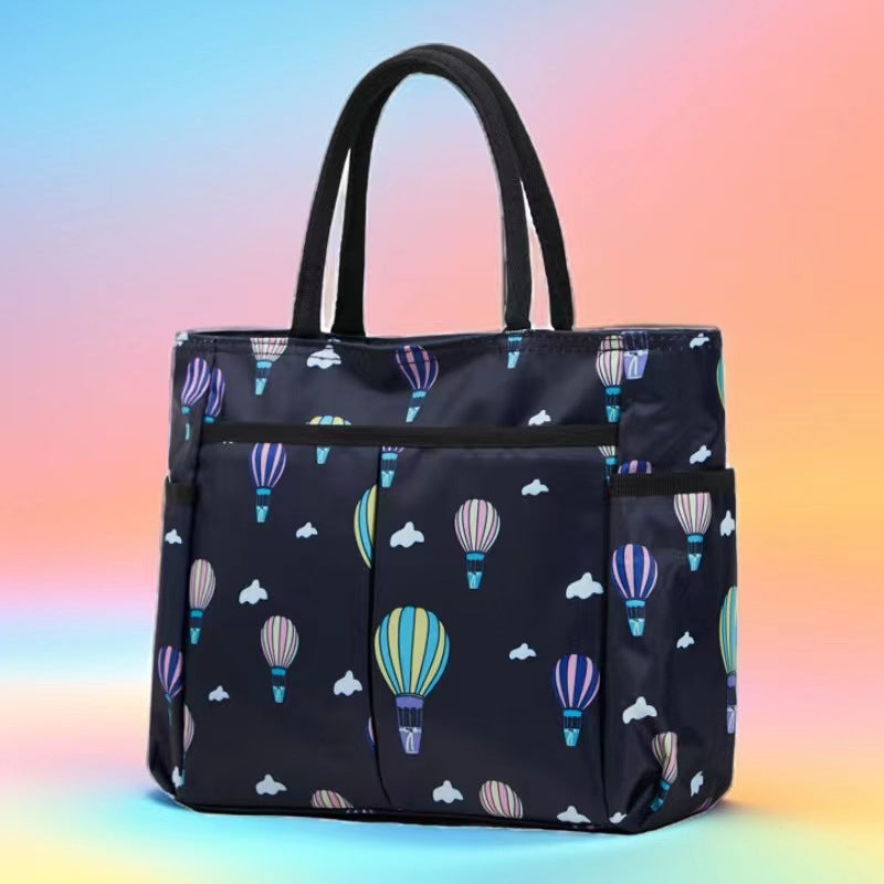 Multi-Pocket Candy Print Tote Bag Karnz
