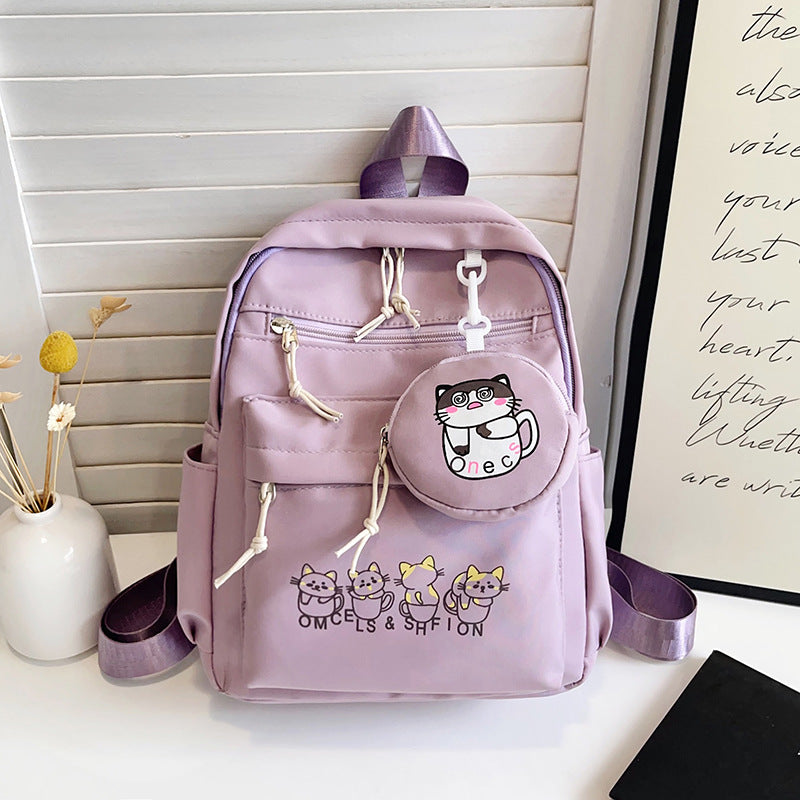 Niedlicher illustrierter Katzen-Design-Rucksack