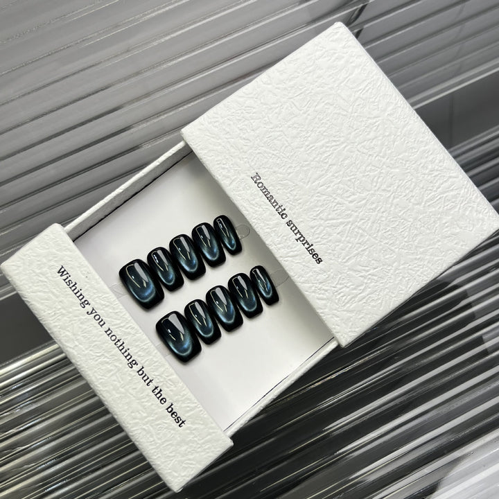 Premium Künstlerische Ombre Press-On Nagel Set