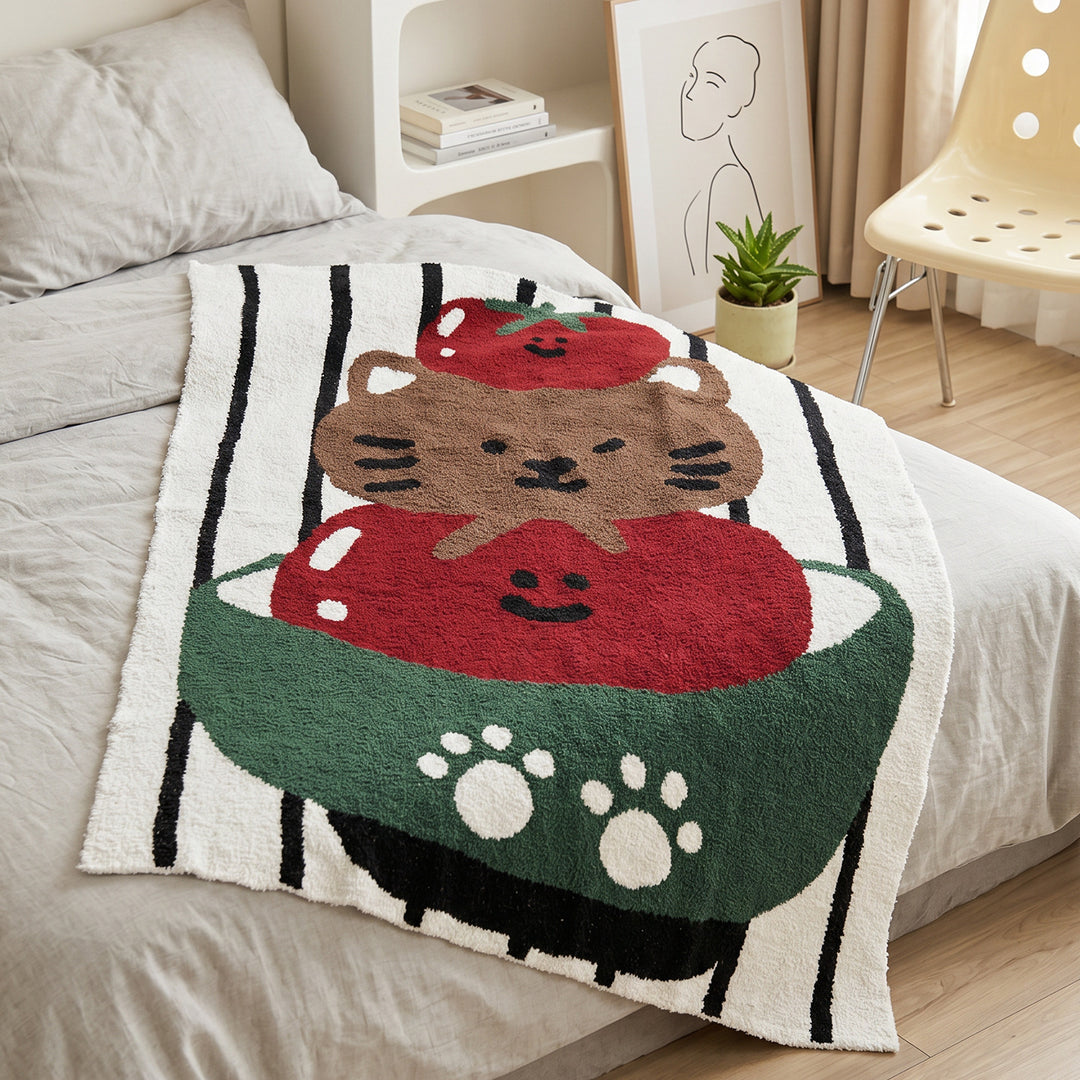 Cartoon-Kat-Themen Kuscheldecke