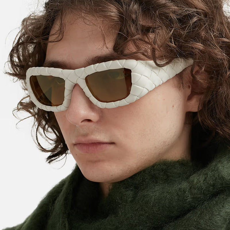 Damen extravagante Sonnenbrille mit strukturiertem Rahmen Karnz