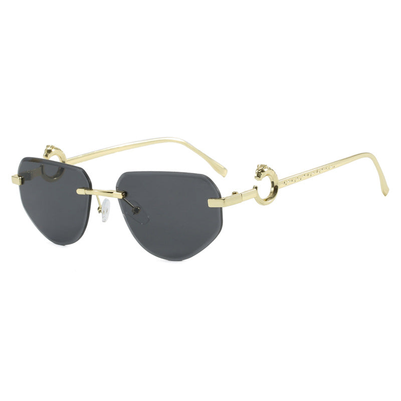 Damen trendige schicke Sonnenbrille im modernen Design mit filigranem Metallrahmen Karnz