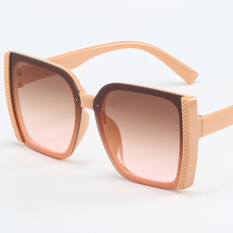 Damen oversized Designer-Sonnenbrille im modernen geflochtenen Design Karnz