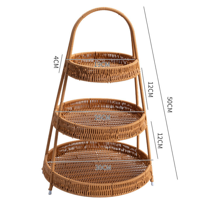 Handgefertigter Rattan Aufbewahrungskorb Karnz