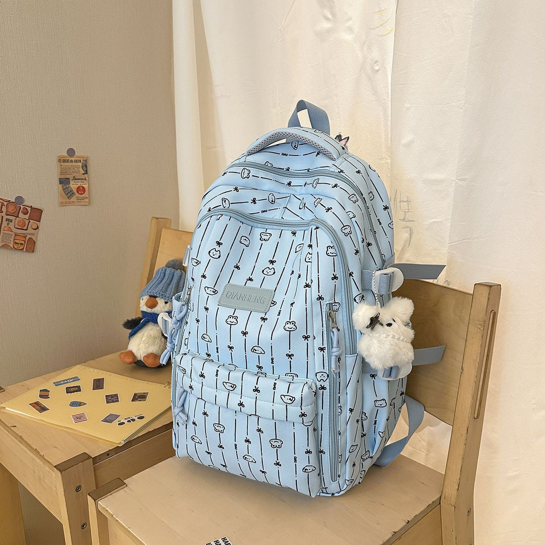 Stylischer Grafikdruck-Schulrucksack