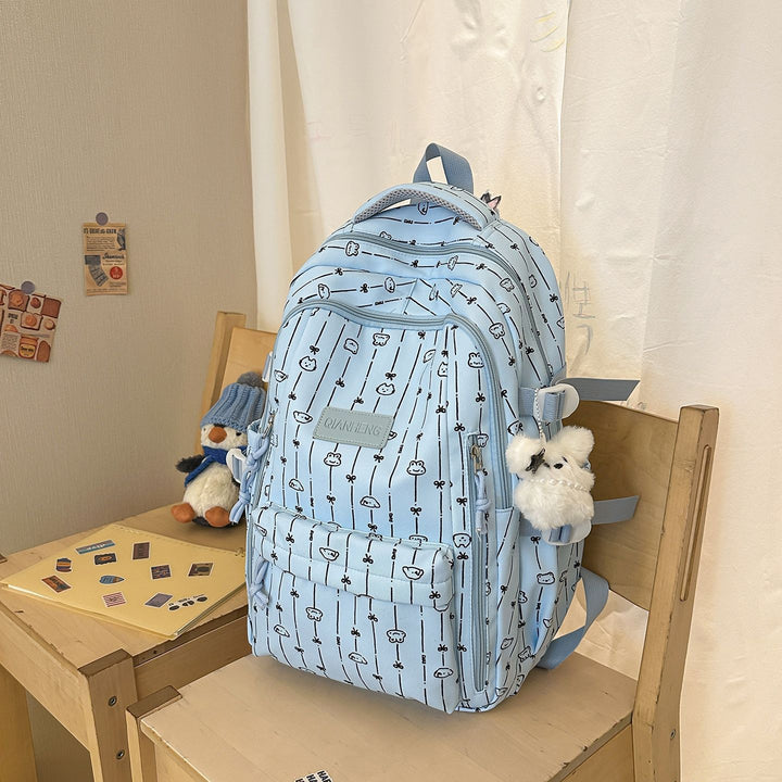 Stylischer Grafikdruck-Schulrucksack