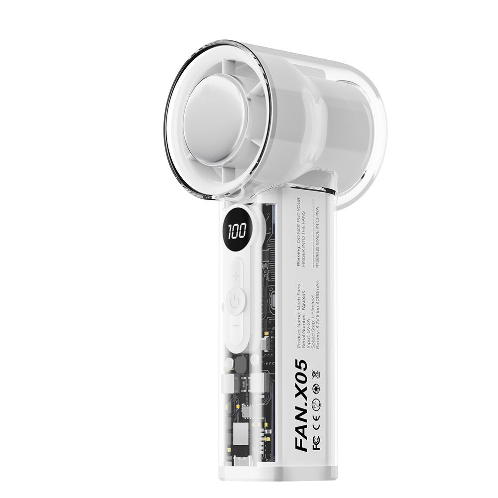Damen tragbarer Mini-Hochgeschwindigkeitsventilator mit LCD-Anzeige Karnz