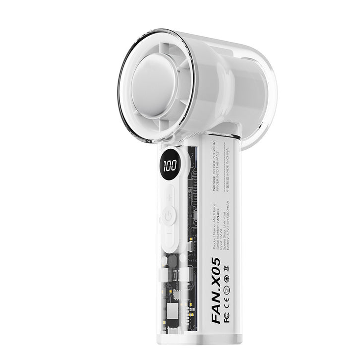 Damen tragbarer Mini-Hochgeschwindigkeitsventilator mit LCD-Anzeige Karnz