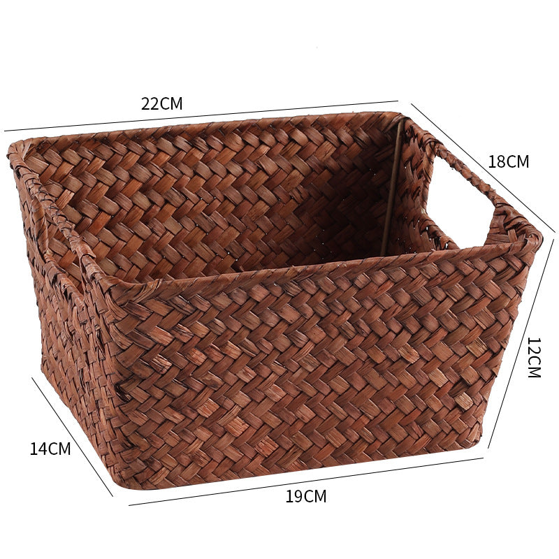 Unisex Aufbewahrungskorb aus handgewebtem Naturmaterial Karnz