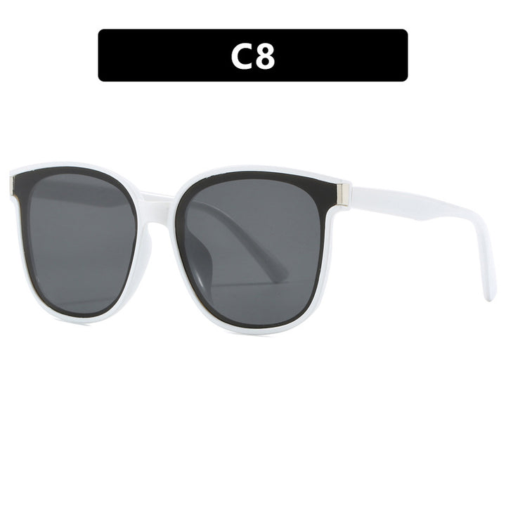 Damen modische Sonnenbrille mit hochwertigem, transparentem Kunststoffrahmen Karnz