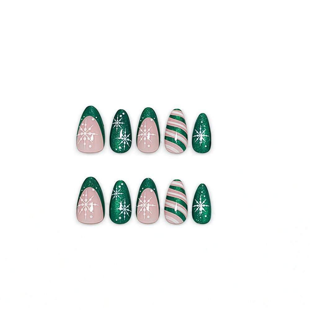 Kunstnagel-Set mit Elegantem Weihnachtsdesign Karnz