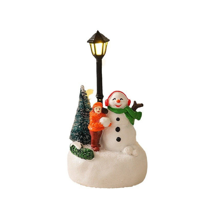 Beleuchtete Weihnachtsfigur mit Weihnachtsbaum Karnz