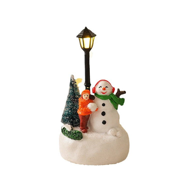 Beleuchtete Weihnachtsfigur mit Weihnachtsbaum Karnz