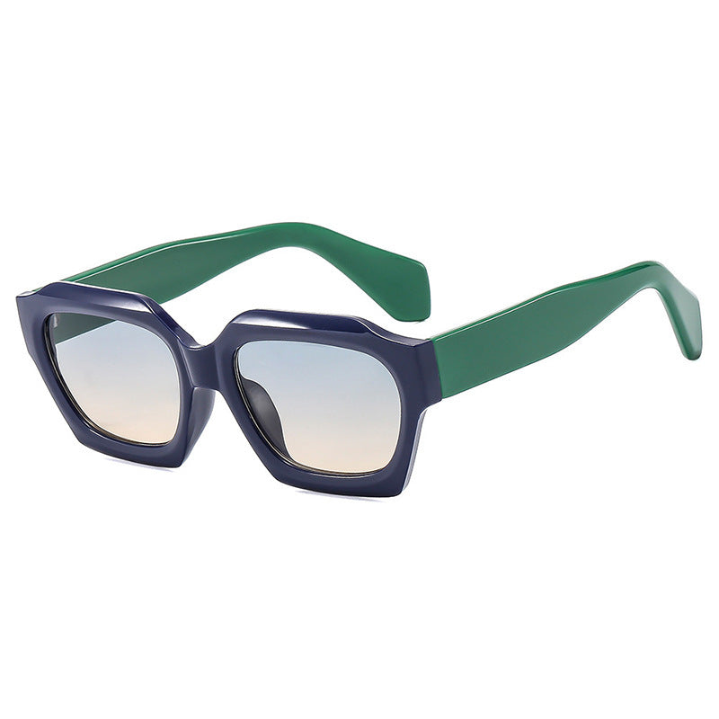 Damen trendige geometrische Sonnenbrille mit einzigartigem Design Karnz