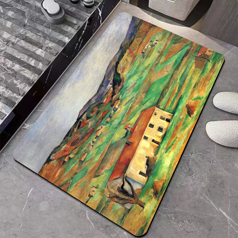 Kunstöl Malerei Badmatte