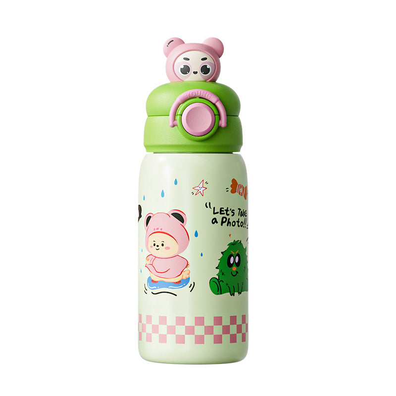 Damen isolierte Kindertrinkflasche mit niedlichem Tierdesign Karnz