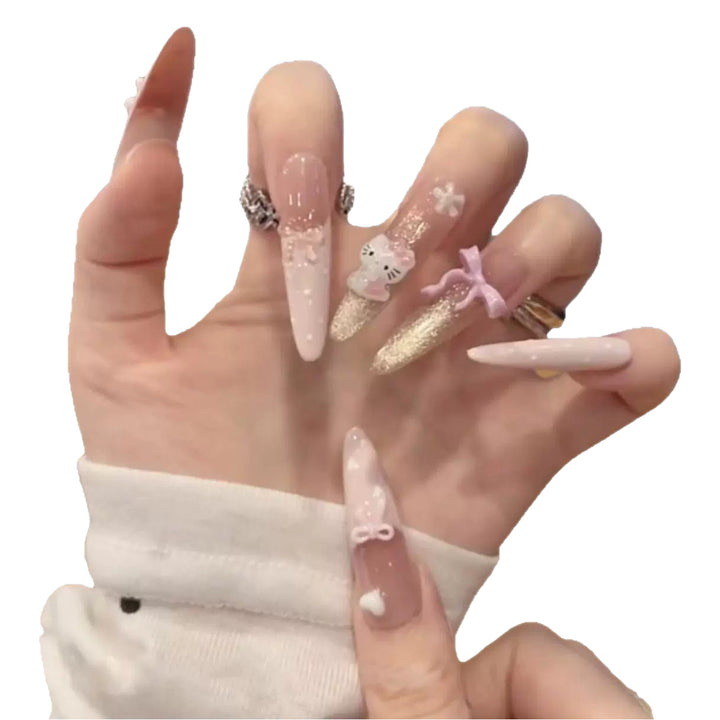 Dekorativer Press-On-Nagelset