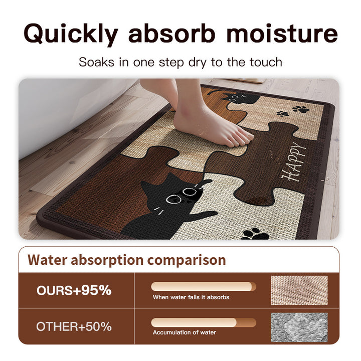 Dekorative Puzzle Katze Fußmatte