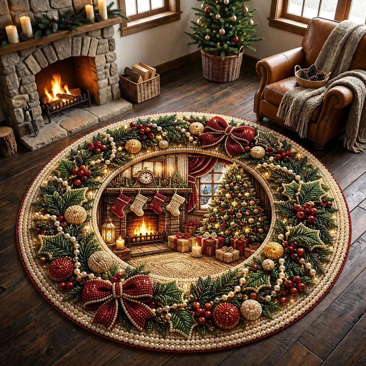 Festliche Weihnachtsmotiv Teppich Dekor