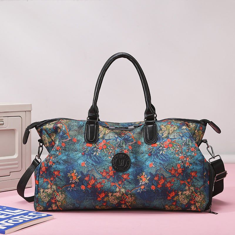 Stylische Blumenprint-Wochenend-Duffle-Tasche Karnz