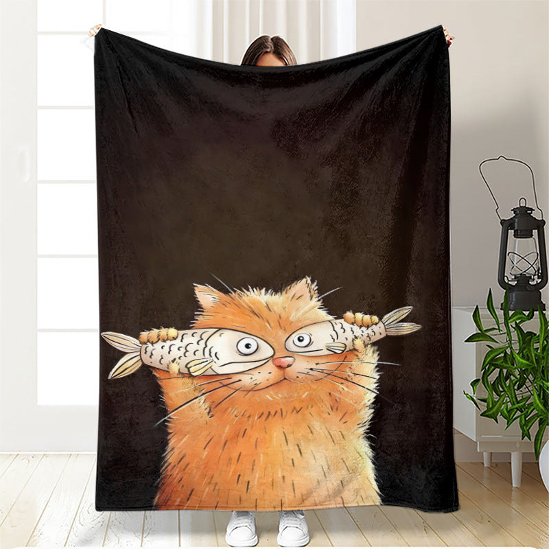 Künstlerische katzenmotivierte Fleece-Decke