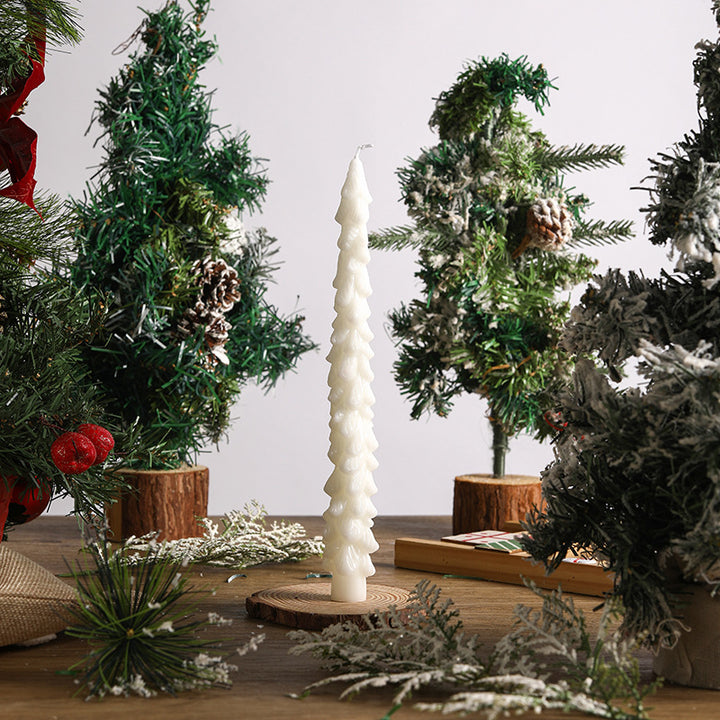 Skulptural Pine-Scale Hohe Stabkerze für das Feiertagsmittelstück