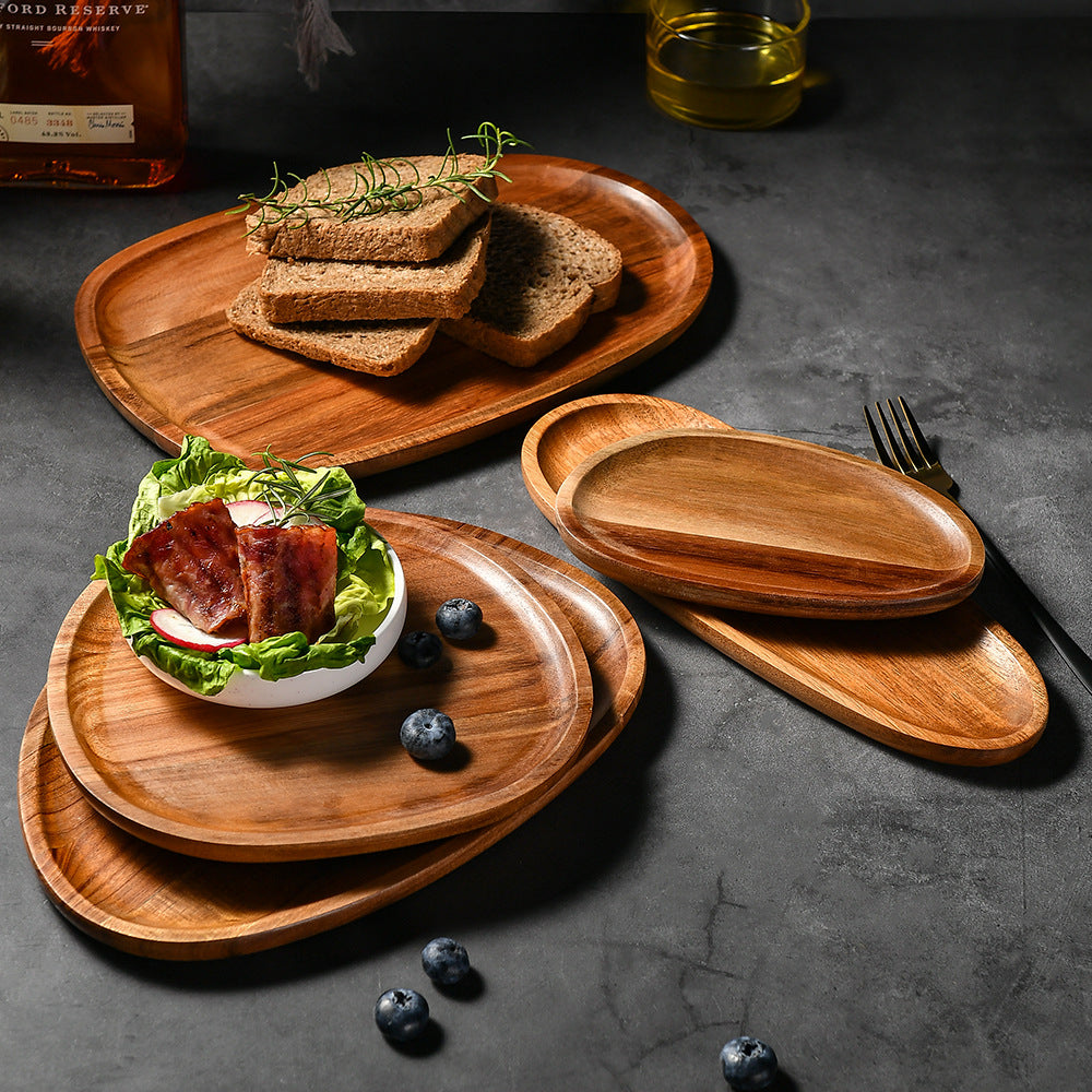 Elegante Holzservierplatte mit Ergonomischem Design Karnz