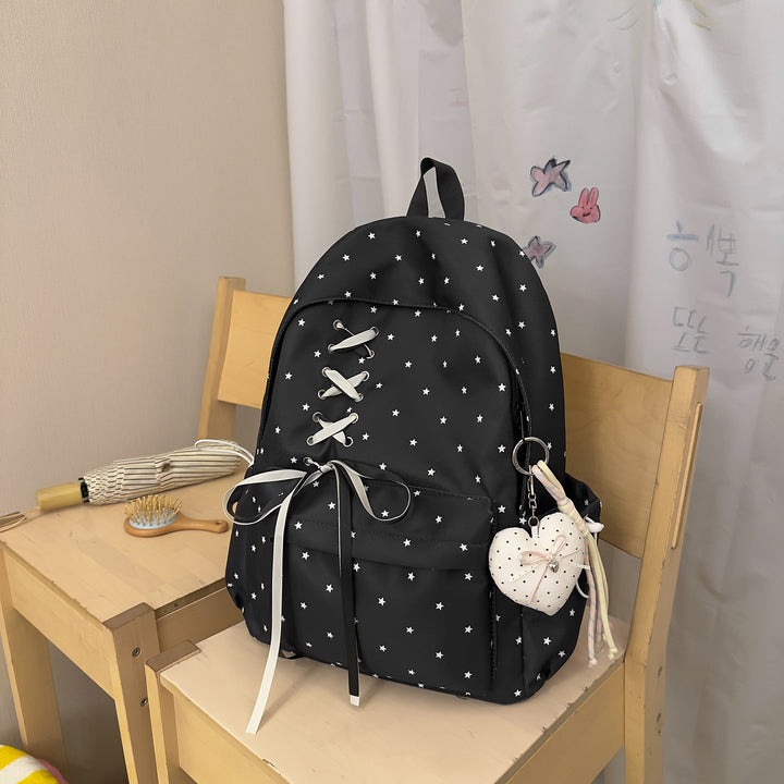 Niedlicher Schnürung Sternen Druck Rucksack