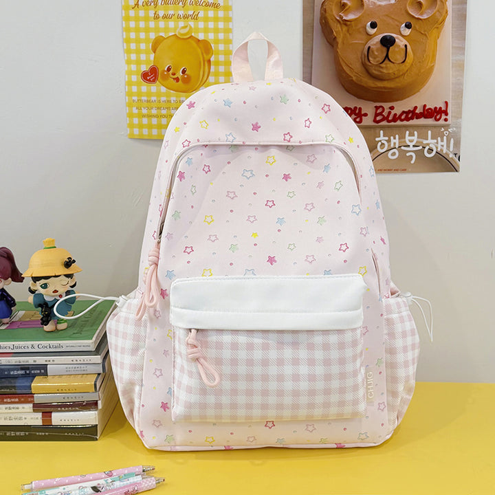 Niedlicher Sternenmuster-Casual-Tag-Rucksack Karnz