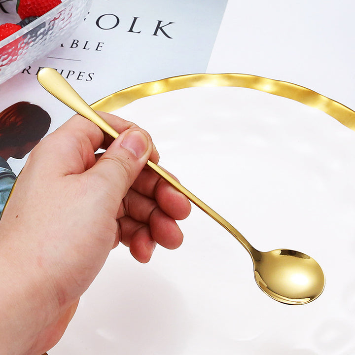 Eleganter Teelöffel mit Polierter Goldoberfläche Karnz