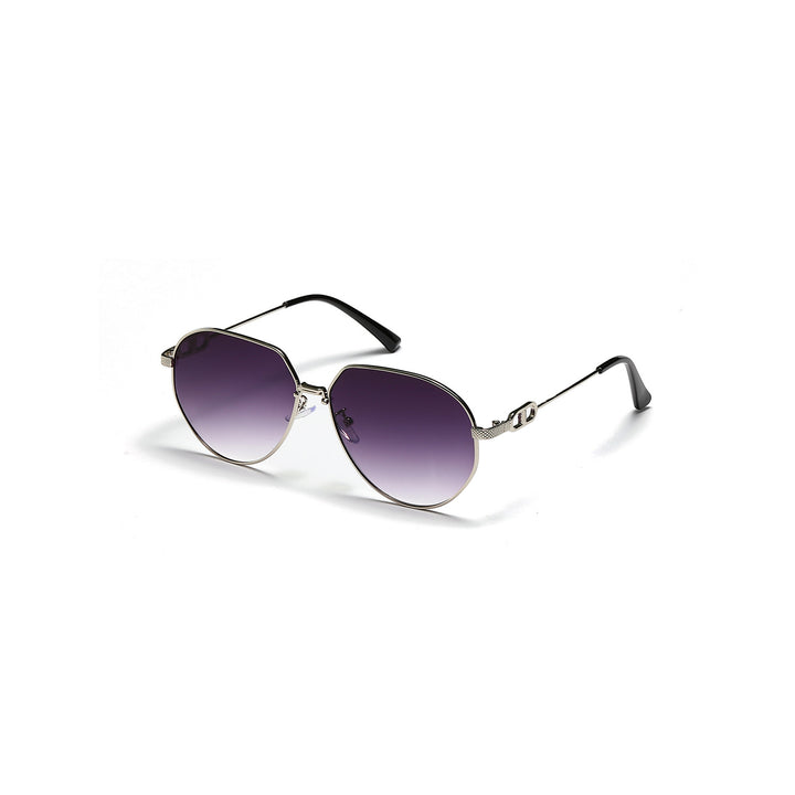 Damen stilvolle ovale Sonnenbrille mit modischem Metallrahmen Karnz