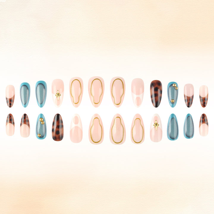 Eleganter Gel Press-On Nagel Set Karnz