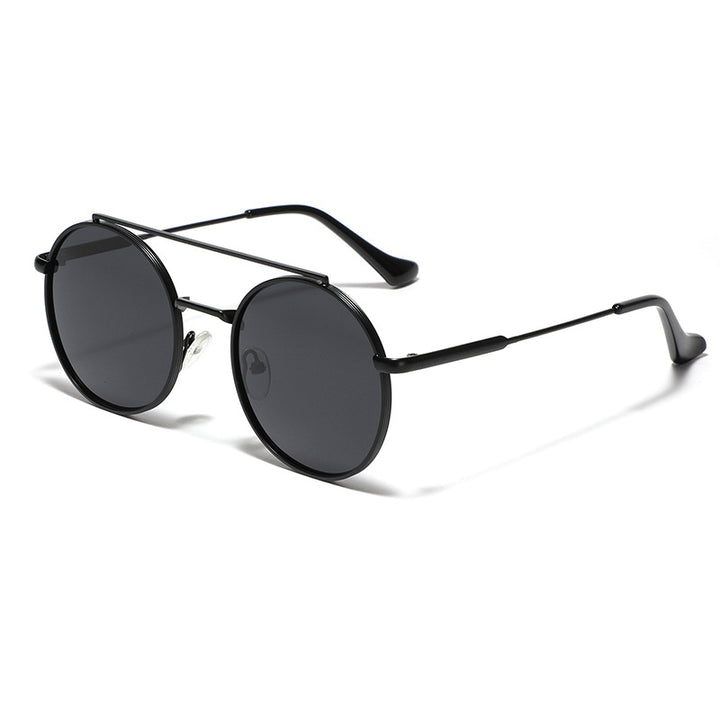 Damen runde Sonnenbrille mit modischem Metallrahmen Karnz