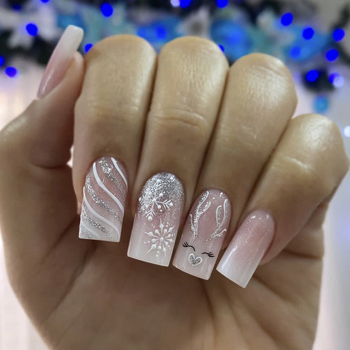 Festliche Winter-Themen 3D Nagelkunstverlängerungen Karnz