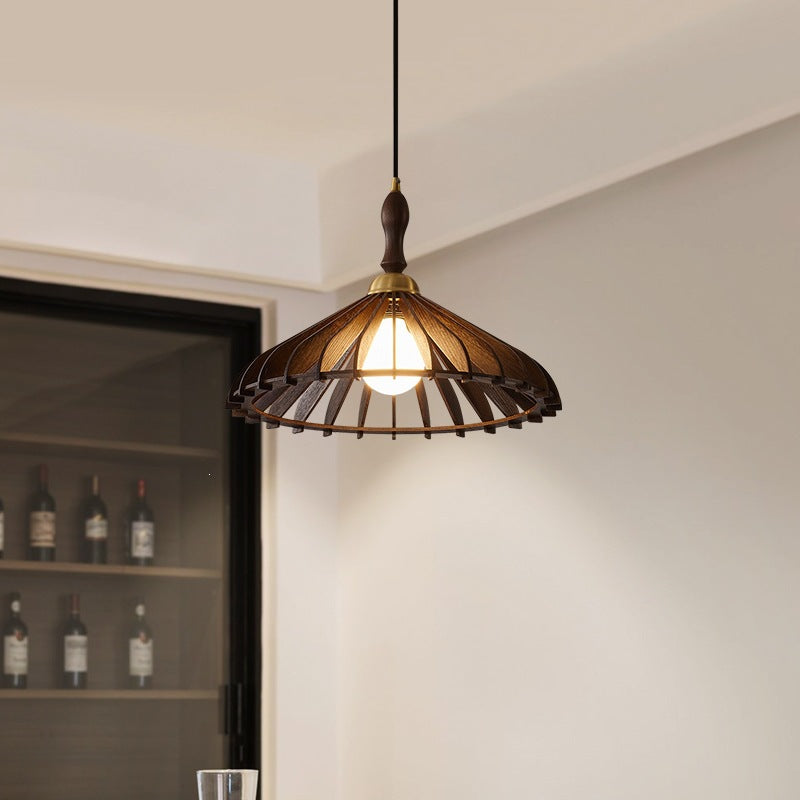Künstlerische Holz Pendelleuchte