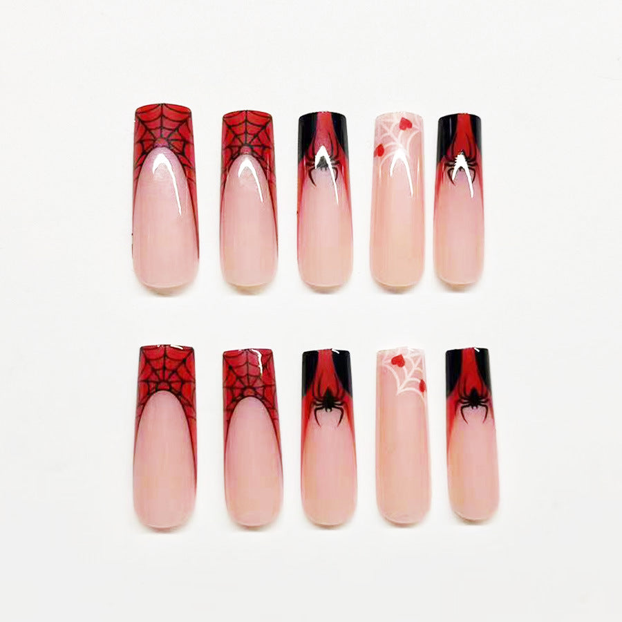 Künstlerische Spinnennetz-Acryl-Nagelverlängerungen Karnz