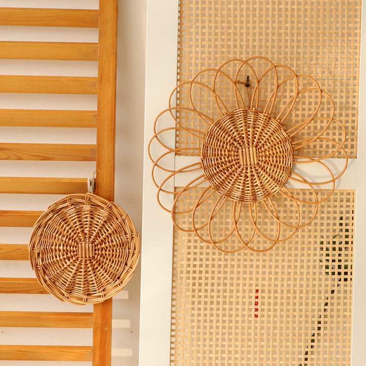 Dekorative Wandplatte Aus Geflochtenem Rattan Karnz