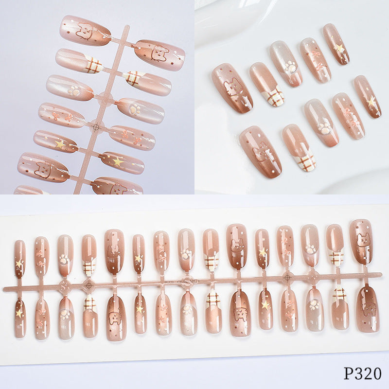 Künstlerisches dekoratives Press-On-Nagelset Karnz