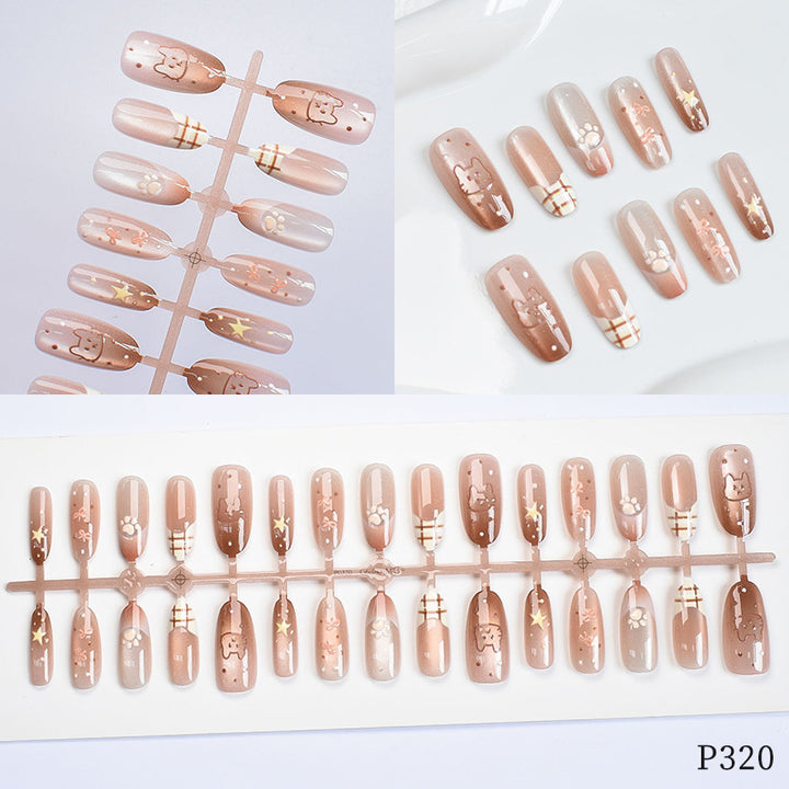 Künstlerisches dekoratives Press-On-Nagelset Karnz