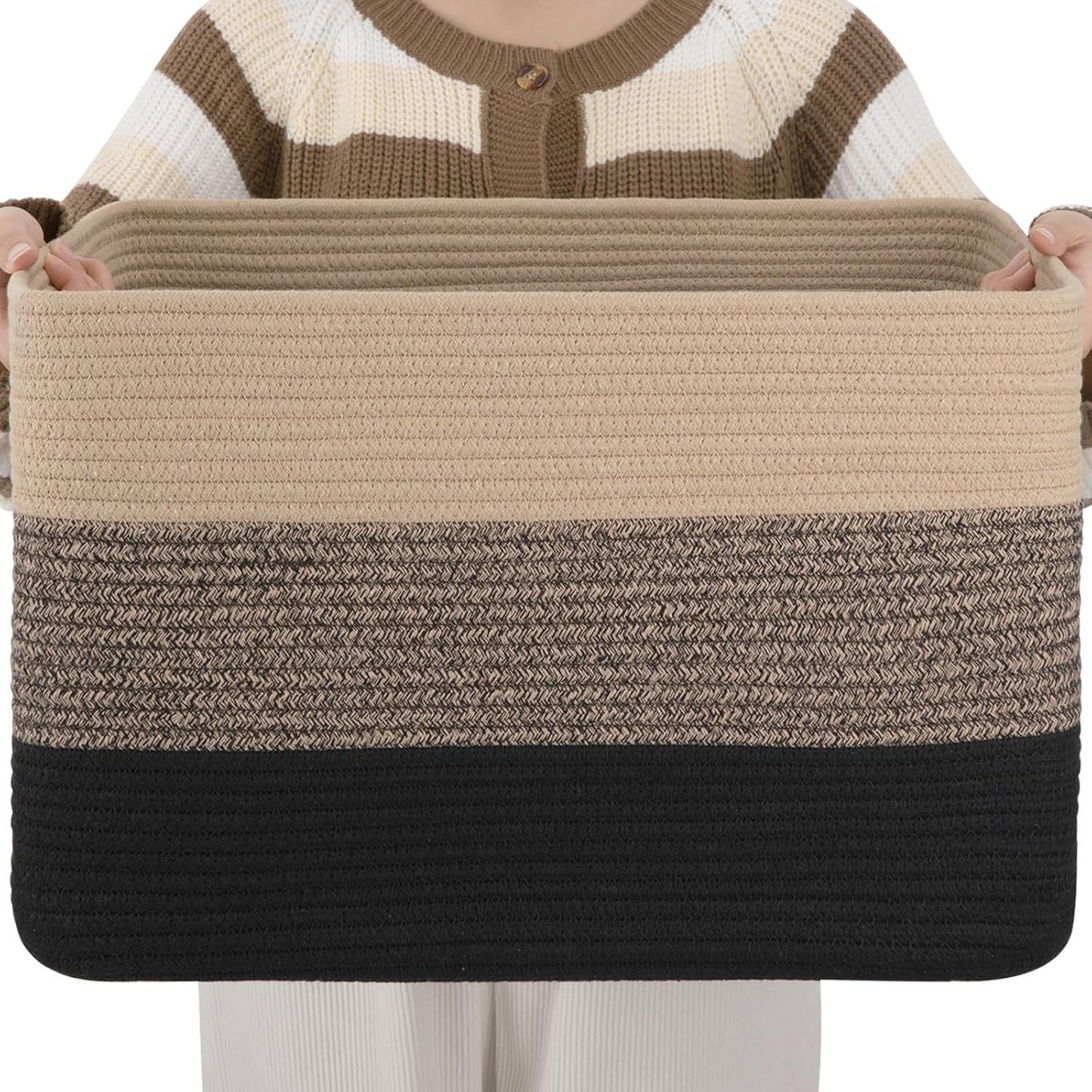 Damen Offener Aufbewahrungskorb aus gewebtem Material Karnz