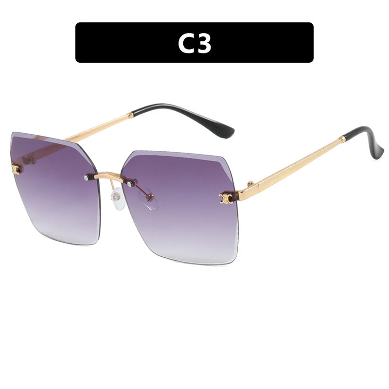 Damen quadratische Sonnenbrille im modernen Design mit filigranem Metallrahmen Karnz