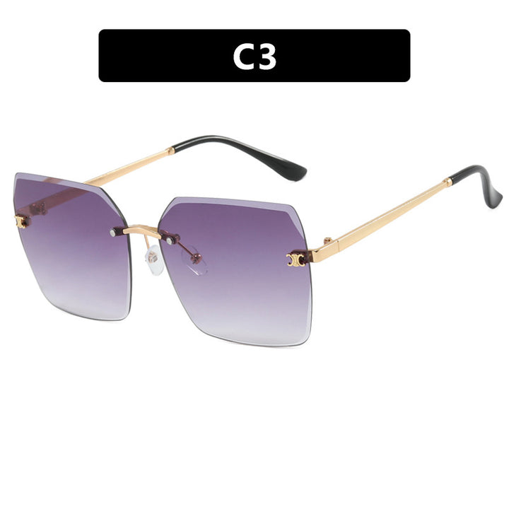 Damen quadratische Sonnenbrille im modernen Design mit filigranem Metallrahmen Karnz