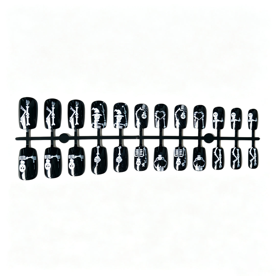 Halloween-Themen Skelett Nagel Kunst Set
