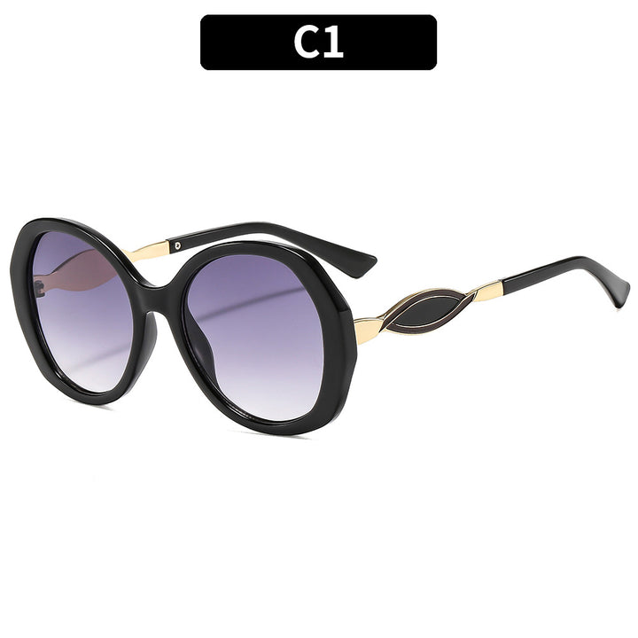 Oversized Geometric Shell Sonnenbrille Klassischer Stil