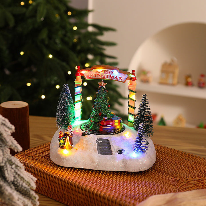 Festliche Weihnachtsdekoration mit Lichtern Karnz