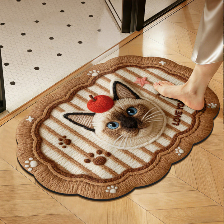 Kreative katzenmotivierte Badmatte für Badezimmer